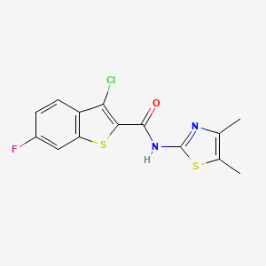 3-chloro-N-(4,5-dimethyl-1,3-thiazol-2-yl)-6-fluoro-1-benzothiophene-2-carboxamide