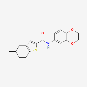 N-(2,3-dihydro-1,4-benzodioxin-6-yl)-5-methyl-4,5,6,7-tetrahydro-1-benzothiophene-2-carboxamide