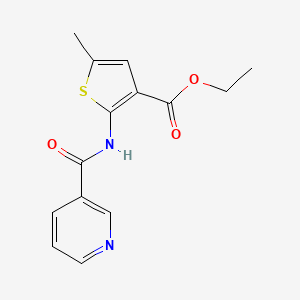 molecular formula C14H14N2O3S B4432700 ethyl 5-methyl-2-[(3-pyridinylcarbonyl)amino]-3-thiophenecarboxylate 