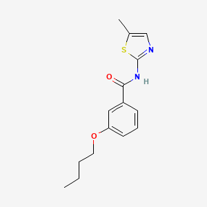 molecular formula C15H18N2O2S B4432708 3-butoxy-N-(5-methyl-1,3-thiazol-2-yl)benzamide 