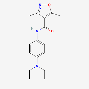 N-[4-(diethylamino)phenyl]-3,5-dimethyl-4-isoxazolecarboxamide