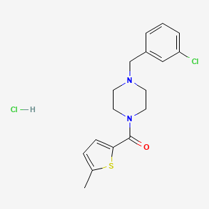 molecular formula C17H20Cl2N2OS B4432729 1-(3-chlorobenzyl)-4-[(5-methyl-2-thienyl)carbonyl]piperazine hydrochloride 