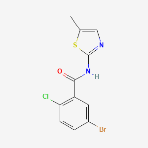 molecular formula C11H8BrClN2OS B4432758 5-bromo-2-chloro-N-(5-methyl-1,3-thiazol-2-yl)benzamide 