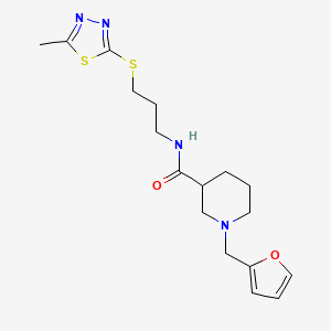 1-(2-furylmethyl)-N-{3-[(5-methyl-1,3,4-thiadiazol-2-yl)thio]propyl}piperidine-3-carboxamide