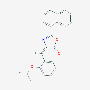 molecular formula C23H19NO3 B443280 4-(2-isopropoxybenzylidene)-2-(1-naphthyl)-1,3-oxazol-5(4H)-one 