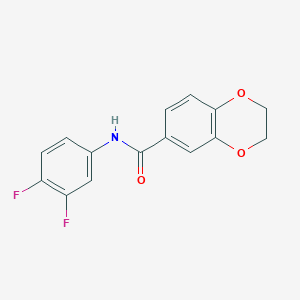 N-(3,4-difluorophenyl)-2,3-dihydro-1,4-benzodioxine-6-carboxamide