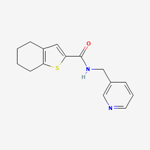 molecular formula C15H16N2OS B4432813 N-(3-pyridinylmethyl)-4,5,6,7-tetrahydro-1-benzothiophene-2-carboxamide 