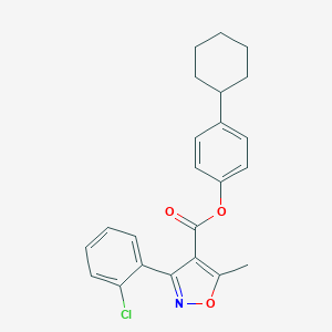 4-Cyclohexylphenyl 3-(2-chlorophenyl)-5-methyl-4-isoxazolecarboxylate