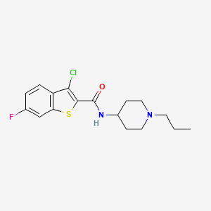 3-chloro-6-fluoro-N-(1-propyl-4-piperidinyl)-1-benzothiophene-2-carboxamide