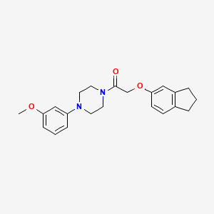 1-[(2,3-dihydro-1H-inden-5-yloxy)acetyl]-4-(3-methoxyphenyl)piperazine