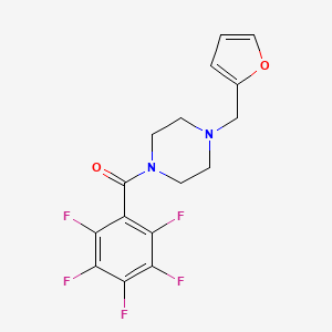 molecular formula C16H13F5N2O2 B4432843 1-(2-furylmethyl)-4-(pentafluorobenzoyl)piperazine 