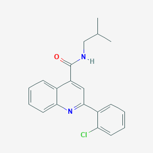 molecular formula C20H19ClN2O B443286 2-(2-chlorophenyl)-N-(2-methylpropyl)quinoline-4-carboxamide 