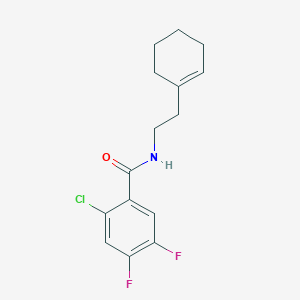 2-chloro-N-[2-(1-cyclohexen-1-yl)ethyl]-4,5-difluorobenzamide