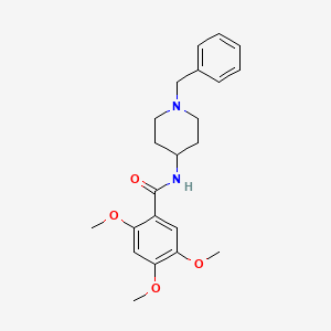 molecular formula C22H28N2O4 B4432886 N-(1-benzyl-4-piperidinyl)-2,4,5-trimethoxybenzamide 