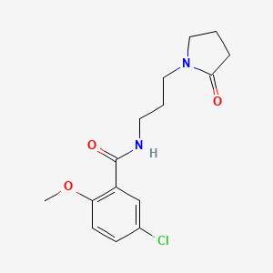 molecular formula C15H19ClN2O3 B4432901 5-chloro-2-methoxy-N-[3-(2-oxo-1-pyrrolidinyl)propyl]benzamide 