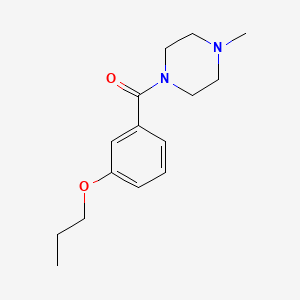 molecular formula C15H22N2O2 B4432902 1-methyl-4-(3-propoxybenzoyl)piperazine 