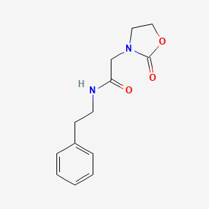 2-(2-oxo-1,3-oxazolidin-3-yl)-N-(2-phenylethyl)acetamide