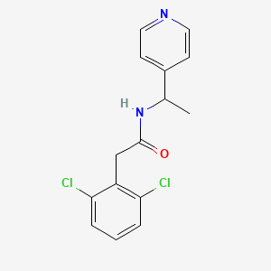 2-(2,6-dichlorophenyl)-N-[1-(4-pyridinyl)ethyl]acetamide