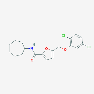 molecular formula C19H21Cl2NO3 B443293 N-cycloheptyl-5-[(2,5-dichlorophenoxy)methyl]-2-furamide 