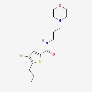 molecular formula C15H23BrN2O2S B4432958 4-bromo-N-[3-(4-morpholinyl)propyl]-5-propyl-2-thiophenecarboxamide 