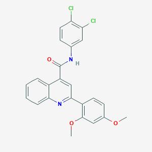 molecular formula C24H18Cl2N2O3 B443296 N-(3,4-dichlorophenyl)-2-(2,4-dimethoxyphenyl)quinoline-4-carboxamide 