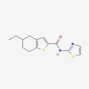 5-ethyl-N-1,3-thiazol-2-yl-4,5,6,7-tetrahydro-1-benzothiophene-2-carboxamide