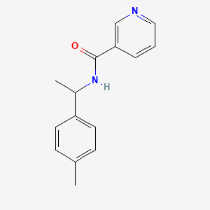 molecular formula C15H16N2O B4432985 N-[1-(4-methylphenyl)ethyl]nicotinamide 