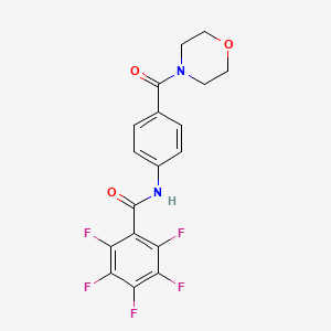 2,3,4,5,6-pentafluoro-N-[4-(4-morpholinylcarbonyl)phenyl]benzamide