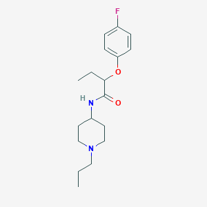 molecular formula C18H27FN2O2 B4433014 2-(4-fluorophenoxy)-N-(1-propyl-4-piperidinyl)butanamide 