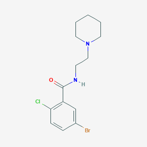 molecular formula C14H18BrClN2O B4433018 5-bromo-2-chloro-N-[2-(1-piperidinyl)ethyl]benzamide 