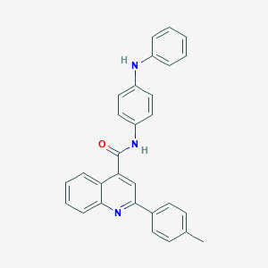 molecular formula C29H23N3O B443305 N-(4-anilinophenyl)-2-(4-methylphenyl)quinoline-4-carboxamide 