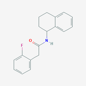 molecular formula C18H18FNO B4433055 2-(2-fluorophenyl)-N-(1,2,3,4-tetrahydro-1-naphthalenyl)acetamide 