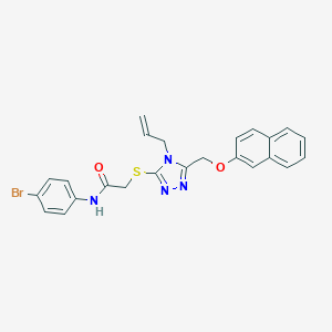 molecular formula C24H21BrN4O2S B443306 2-({4-allyl-5-[(2-naphthyloxy)methyl]-4H-1,2,4-triazol-3-yl}sulfanyl)-N-(4-bromophenyl)acetamide 