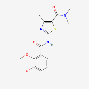 molecular formula C16H19N3O4S B4433077 2-[(2,3-dimethoxybenzoyl)amino]-N,N,4-trimethyl-1,3-thiazole-5-carboxamide 