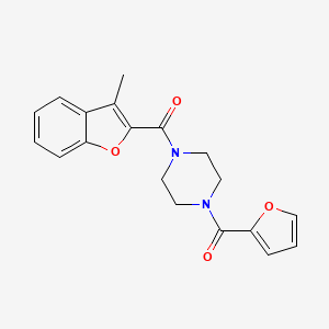 molecular formula C19H18N2O4 B4433084 1-(2-furoyl)-4-[(3-methyl-1-benzofuran-2-yl)carbonyl]piperazine 