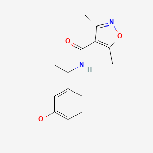 N-[1-(3-methoxyphenyl)ethyl]-3,5-dimethyl-4-isoxazolecarboxamide