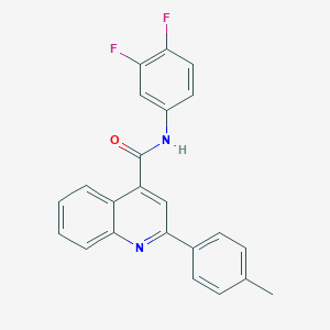 molecular formula C23H16F2N2O B443312 N-(3,4-difluorophenyl)-2-(4-methylphenyl)quinoline-4-carboxamide 
