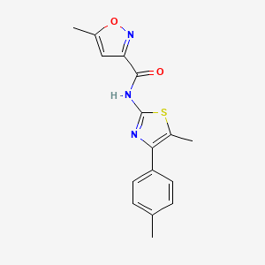 5-methyl-N-[5-methyl-4-(4-methylphenyl)-1,3-thiazol-2-yl]-3-isoxazolecarboxamide