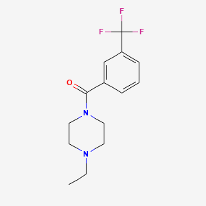 molecular formula C14H17F3N2O B4433147 1-ethyl-4-[3-(trifluoromethyl)benzoyl]piperazine 