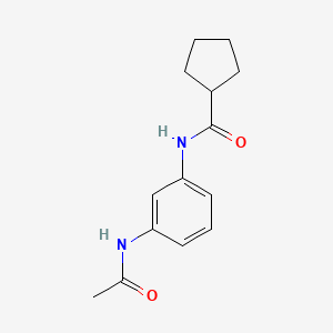 molecular formula C14H18N2O2 B4433155 N-[3-(acetylamino)phenyl]cyclopentanecarboxamide 