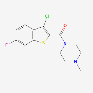 molecular formula C14H14ClFN2OS B4433166 1-[(3-chloro-6-fluoro-1-benzothien-2-yl)carbonyl]-4-methylpiperazine 