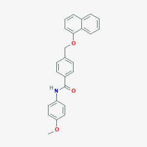 molecular formula C25H21NO3 B443317 N-(4-methoxyphenyl)-4-[(1-naphthyloxy)methyl]benzamide 