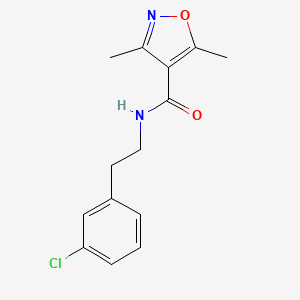 N-[2-(3-chlorophenyl)ethyl]-3,5-dimethyl-4-isoxazolecarboxamide