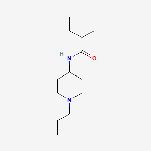 molecular formula C14H28N2O B4433202 2-ethyl-N-(1-propyl-4-piperidinyl)butanamide 