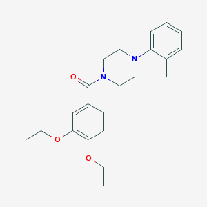 molecular formula C22H28N2O3 B4433221 1-(3,4-diethoxybenzoyl)-4-(2-methylphenyl)piperazine 