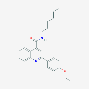 molecular formula C24H28N2O2 B443324 2-(4-ethoxyphenyl)-N-hexylquinoline-4-carboxamide 