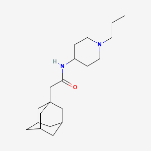 molecular formula C20H34N2O B4433240 2-(1-adamantyl)-N-(1-propyl-4-piperidinyl)acetamide 