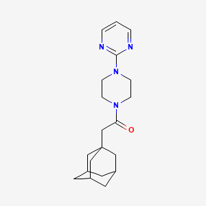 molecular formula C20H28N4O B4433256 2-[4-(1-adamantylacetyl)-1-piperazinyl]pyrimidine 