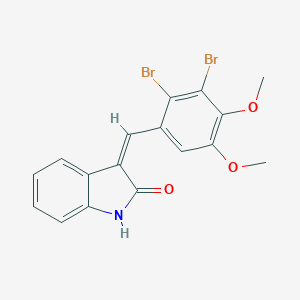molecular formula C17H13Br2NO3 B443326 (3Z)-3-(2,3-dibromo-4,5-dimethoxybenzylidene)-1,3-dihydro-2H-indol-2-one 