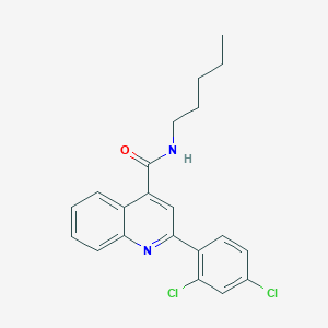 molecular formula C21H20Cl2N2O B443327 2-(2,4-dichlorophenyl)-N-pentylquinoline-4-carboxamide 